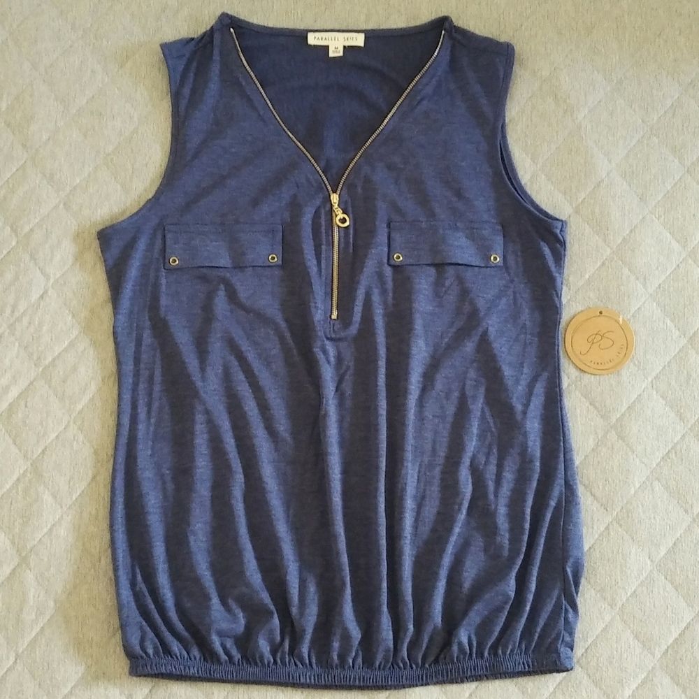 Parallel Skies🌌 Heather Blue Blouse - NWT